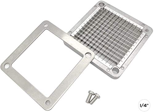 TUNTROL 1/4" Replacement Chopper Blade, 440C Stainless Steel Blade for Commercial Vegetable Dicer Fruit Cutter, Interchangeable Blade&Pusher Block Set - Kitchen Parts America