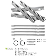 Grill Replacement Parts for Charbroil Performance 475 4 Burner 463347017 463361017 463673017 463376217 463342119 463376018P2 G470-0004-w1 Gas Grill,Heat Plates Burner Grills Adjustable Crossover Tube - Grill Parts America