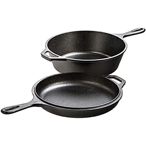 Lodge LCC3 Cast Iron Combo Cooker, Pre-Seasoned, 10.25" -Quart - Grill Parts America