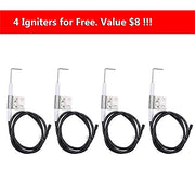Hisencn Repair Kit for Costco Kirkland 720-0432, Nexgrill 720-0193, 720-0432 Gas Grill Models, Grill Burner Tube Pipe, Heat Plate Tent Shield Burner Cover, Igniter Electrode Replacement Parts - Grill Parts America