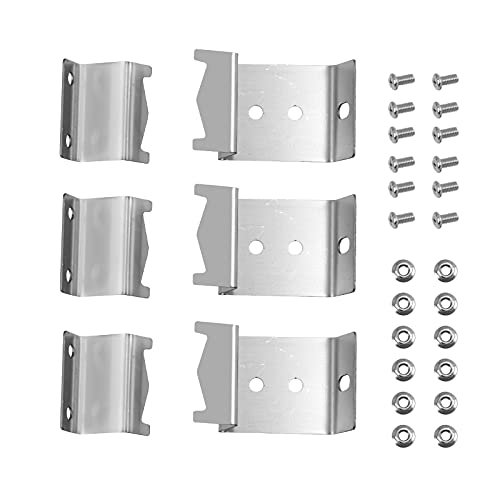 Kalomo Grill Heat Plates Shield Flame Shield Brackets, Burner Hanger Brackets BBQ Gas Grill Replacement Parts Accessories with Screws for Chargriller 5050 Duo, 3001, 3008, 5050, 5072, 5650 - Grill Parts America