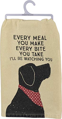 Primitives by Kathy Rustic Dish Towel, 28" x 28", I'll Be Watching You, Cotton - Grill Parts America
