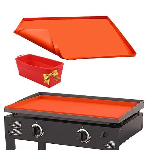 36" Silicone Griddle Mat For BlackStone 36 inch,Heavy Duty Food Grade Silicone Mat, Protect Griddle from Rodents, Insects, Debris, and Rust, All Season Cooking Protective Cover (With 1 Grease Cup). - Grill Parts America