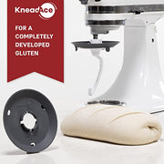 KneadAce Dough Hook Shield For Kitchen Aid - Prevents Your Dough from Climbing Up and Clogging Up Your Mixer – Mess Free Mixer Accessory Compatible With KitchenAid C Shape Dough Hooks (Dark Grey) - Kitchen Parts America