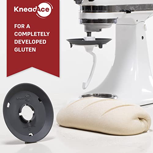 KneadAce Dough Hook Shield For Kitchen Aid - Prevents Your Dough from Climbing Up and Clogging Up Your Mixer – Mess Free Mixer Accessory Compatible With KitchenAid C Shape Dough Hooks (Dark Grey) - Kitchen Parts America