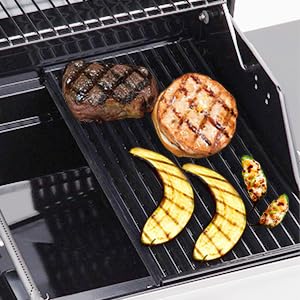 Hongso 17" x 8-5/8" Porcelain Coated Infrared Grill Emitter Grill Grates for 2 and 3 Burner Charbroil Performance Tru-Infrared 300, 450 Models; G460-0500-W1 - Grill Parts America