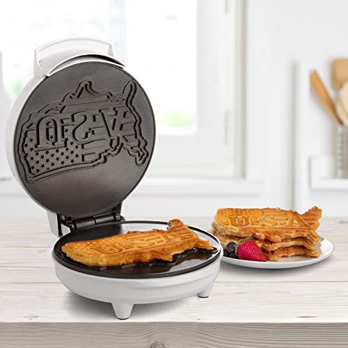 The Great American USA Waffle Maker- Make Giant 7.5" Patriotic Waffles - Kitchen Parts America