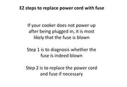 "[UL Listed] GJS Gourmet 2 prong power cord and fuse combo compatible with Instant Pot LUX60". This cord is not created or sold by Instant Pot. - Kitchen Parts America