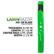 8TEN LawnRAZOR Mower Blade Set for Cub Cadet RZT MTD LT2000 42 Inch Deck 942-04308 742-04308 742-04312 (High-Lift) - Grill Parts America