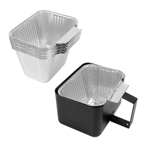 SafBbcue Grease Catcher Cup and Liners Replacement for Blue Rhino Razor GGC1643L GGC2241L GGC1643M Grill Parts, Pit Boss 2B 3B 4B Ultimate Griddle Catcher Grease Drip Pan and Aluminum Liners - Grill Parts America