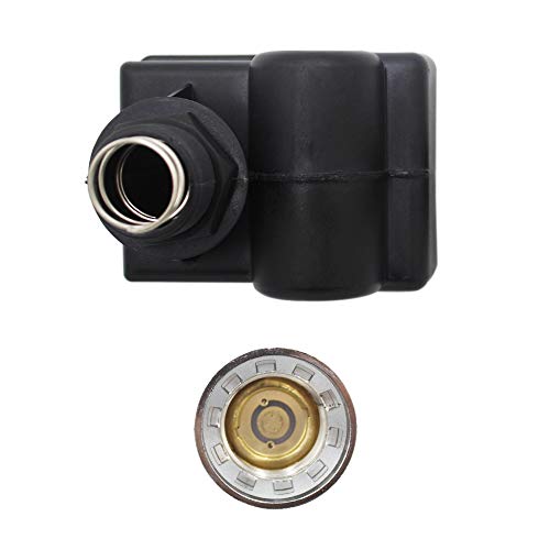 MCAMPAS Universal Spark Electric Gas Grill Igniter with Chrome Coated Silver Push Button Cover Replacements for Gas Grill Models by Brinkmann, Char Broil, Nexgrill,etc 6 Outlets,AA Battery - Grill Parts America