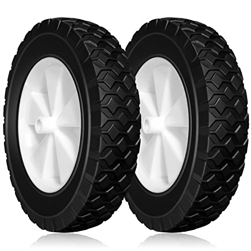 [2 Pack] 8 Inch Wheels Replacement 8mm, Lawn Mower Wheels Replacement, Grill Wheels Replacement, Wheels Replacement Parts - Grill Parts America