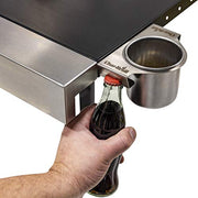 Char-Broil 6428409W06 Gear Trax Combination Cup Holder/Bottle Opener, Silver - Grill Parts America