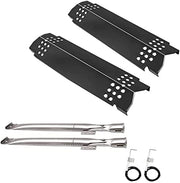 SafBbcue Heat Plates Flame Tamers for Nexgrill 720-0864 720-0864M Grills, for Home Depot Nexgrill 2 Burner Grill Heat Plate Grill Bunrners (Porcelain Steel) - Grill Parts America