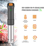 Sous Vide Cooker| Inkbird Wifi Sous Vide Mchine Precision Cooker, 1000W Immersion Circulator with Recipes,Timer | Ultra-Quiet : ISV-200W - Kitchen Parts America