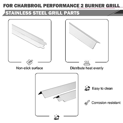 Oklagarden 463630021 Heat Tent for Charbroil Performance 2 Burner Gas Grill Replacement Parts G325-0002-W1 Heat Plates Stainless Steel Heat Shield for Charbroil Grill Parts 463660421 463660021 - Grill Parts America