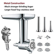 Metal Food Grinder Attachment for KitchenAid Stand Mixers, Kitchen aid Meat Grinder Included 3 Sausage Stuffer Tubes, 4 Grinding Plates, 2 Grinding Blades, Kubbe Meat Processor Accessories - Kitchen Parts America