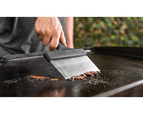 Blackstone 5060 Grill & Griddle Kit 8 Pieces Premium Flat Top Grill Accessories Cleaner Tool Set-1 Stainless Steel 6" Scraper, 3 Scouring Pads, 2 Cleaning Bricks, and 1 Handle, Black - Grill Parts America