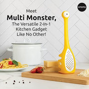 NEW!! Multi Monster 2-in-1 Cheese Grater & Spaghetti Spoon by OTOTO - Grater & Ladles for Serving - Grater, Small Cheese Grater, Funny Kitchen Gadgets, Cooking Gifts, Kitchen Grater, Kitchen Tool - Grill Parts America