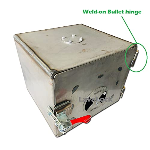 3 inch Steel Bullet Hinge with Zerk Grease Fitting and Bushing - Weld on for BBQ Smoker Pit Lid Door Tailgate Gate or Fence - Grill Parts America