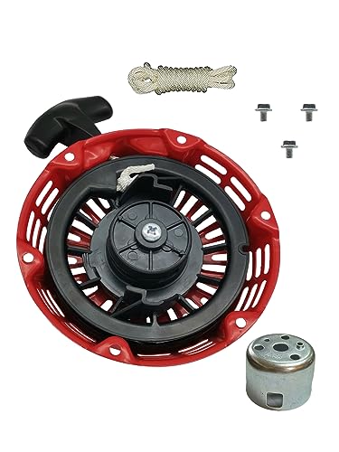 YAMAKATO GX160 Pull Start Assembly GX200 Recoil Starter GX120 Pull Rope String w/Pully Cup for Honda Rolair Blackmax and Clones - Grill Parts America