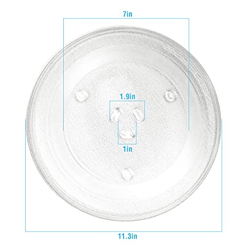 APPLIANCEMATES 11.25" Microwave Glass Turntable Plate Replacement Compatible with GE and Samsung- 11 1/4" Microwave Glass Turntable Tray Replaces WB49X10097,WB39X0078,WB49X10034,EAP651544,PS651544 - Grill Parts America
