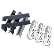 QuliMetal 66795 Flavorizer Bars & 66040 Heat Deflector Replacement for Weber Genesis II/LX 300 Series, Genesis II E-310 E-315 S-335 Grills, 17 Inch Flavor Bars/Deflectors for Weber 66032 66685(5+3) - Grill Parts America