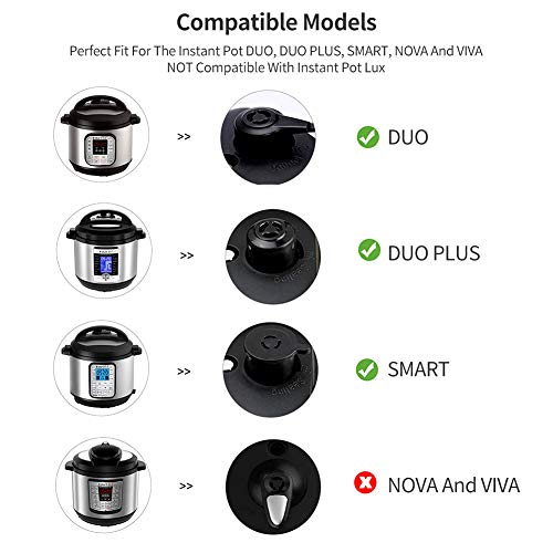 Steam Release Accessory, 360 Rotation Silicone Steam Diverter for Instant Pots Duo/Duo Plus/Smart/Ultra Models, Cupboard/Cabinet Savior-Black - Kitchen Parts America