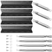 PatioGem Replacement Kit Grill Parts for Kenmore, Porcelain Steel Heat Plate 14 15/16 Grill Repair Kit Compatible with Kenmore, Heat Diffuser, Carryover, Burner 146.16142210 146.34611410 146.46372610 - Grill Parts America
