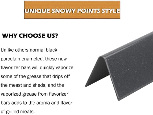 QuliMetal Porcelain Enameled Flavorizer Bars for Weber Genesis II/LX 300 Series II E-310, II E-330, II E-335, II S-335, II LX S/E-340 (2017 and Newer) Gas Grills, Heat Plates for Weber 66032/66795 - Grill Parts America