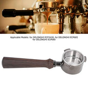 51mm Coffee Portafilter Coffee Machine Filter Coffee Machine Replacement Parts with Wooden Handle for DELONGHI ECP3420 ECP685 ECP680 - Kitchen Parts America