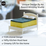 OTOTO Clean Dreams Kitchen Sponge Holder - Plastic Dish , Fits Any Standard Size Scrubby - Decor, and Unique Gift Idea - - Grill Parts America