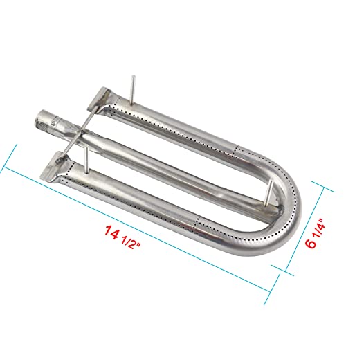 Derurizy 12461 Stainless Steel Grill Burner Tube Replacement for American Outdoor 24NB, 24NG, 24NP, 24PC, 30NB, 30PC, 36NB, 36PC Gas Grill Models, 14 1/2" x 6 1/4", 3 Pack - Grill Parts America