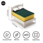 OTOTO Clean Dreams Kitchen Sponge Holder - Plastic Dish , Fits Any Standard Size Scrubby - Decor, and Unique Gift Idea - - Grill Parts America