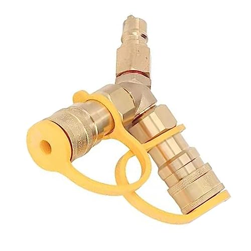 Natural Gas Y Splitter, 1/2 Inch Brass Propane Splitter 2 Way, Quick Connect Adapter for Natural Gas, Conversion Kit for Natural Gas Grills, Patio Heater, Pizza Oven - Grill Parts America
