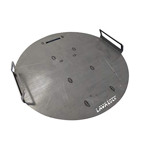 Flat top Griddle Grate for UDS Barrell Drum Smokers Grill Plate also fits for Weber Smokey Mountain WSM and Kettle Thick Steel with handles (25.5 (for 26.5 in. Kettle)) - Grill Parts America