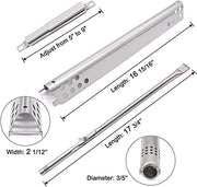 Adviace Grill Replacement Parts for Charbroil 463347017, 463335517, 463377319, 463342119, 463376017, Cast Iron Grill Grates, Heat Plates, Burners, Crossover Tube, Igniters for Char-Broil G470-0002-W1. - Grill Parts America