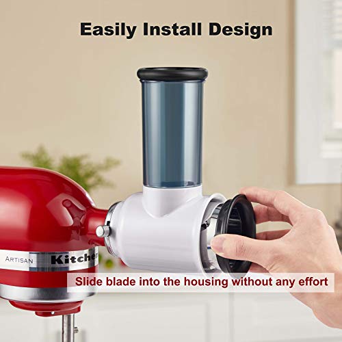 Slicer Shredder Attachment for Kitchenaid Stand Mixer,Cheese Grater Attachment for KitchenAid Stand Mixer, Food Processor with 3 Blades by Hozodo - Kitchen Parts America