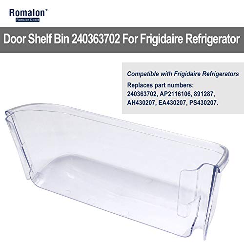 Romalon 240363702 Door Bin 14.3in(L)×4.2in(W)×5.5in(H) Replaces 891287 AH430207 EA430207 PS430207（1 Pack）Replaces 240363705, 240363708, AP2116106 - Grill Parts America