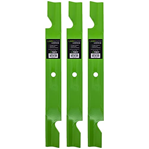 8TEN LawnRAZOR Blade for Exmark Toro 115-9649-0 Titan ZX6000 ZX6050 ZX6030 60 Inch Deck (High Lift Notched) 3 Pack - Grill Parts America