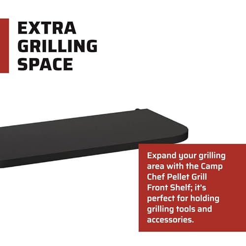 Camp Chef Pellet Grill Folding Front Shelf - Grilling Tools & Accessories for Outdoor Cooking - 24" - Grill Parts America