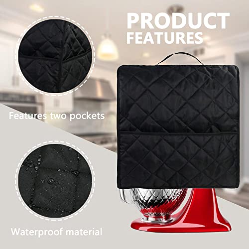 Stand Mixer Cover and Sliding Mat Set Compatible with Kitchen aid 4.5-5 Qt Tilt Head Stand Mixer - Kitchen Mixer Dust Cover with Slider for Kitchen aid, Dust Proof Cover with Accessory Storage Pocket - Kitchen Parts America