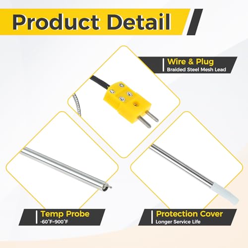 MOOTVGOO Temperature Probe Replacement for Masterbuilt Gravity Series 560/800/1050 XL & Digital Charcoal Grill & Smokers, Replace Part Number: 9904190024 - Grill Parts America