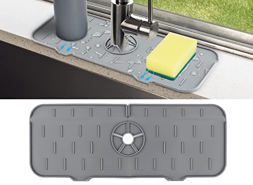 Faucet Mat Kitchen Sink Tray Silicone Dish Soap Dispenser Sponge
