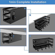 Grill Caddy | GDNEASE Blackstone Grilling Accessories | Removable BBQ Caddy for 28"/36" Blackstone Spatula Tool Holder | Blackstone Caddy for Griddle | Griddle Caddy Tool-Free & Easy to Install - Grill Parts America