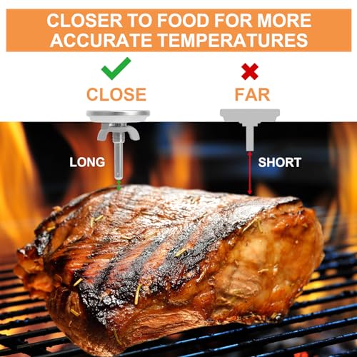 60540 67031 7581 Accurate Temperature Gauge for Weber GS4 Spirit II & I 200/300 Grill Lid Thermometer Weber Charcoal Grills, Most Weber 22" Kettles, Q 120/220/300/320 SER Replacement Parts 74239 60392 - Grill Parts America