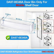 (2 PACK) UPGRADED DA97-08348A Refrigerator Door Shelf Bin Compatible with Samsung Refrigerator Part RS265TDRS RS25H5111BC RS25H5111SR Door,For DA63-05215A Refrigerator Middle Door Bin Guard Assembly - Grill Parts America