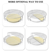 only fire BBQ Cooking Grate System Flexible Grilling Rack with Heat Deflector for Char-Griller AKORN Kamado Charcoal Grill & Smoker - Grill Parts America