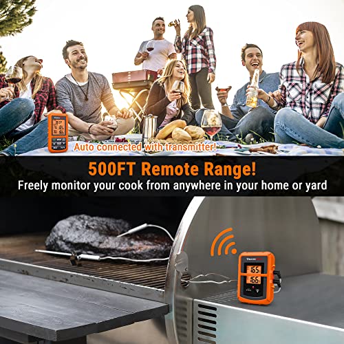 ThermoPro TP20 Wireless Meat Thermometer with Dual Meat Probe, Digital Cooking Food Meat Thermometer Wireless for Smoker BBQ Grill Thermometer - Grill Parts America