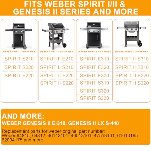 DcYourHome Grill Grate Replacement Parts for Weber Spirit II 200/300 Series Grills, Cast Iron - Grill Parts America